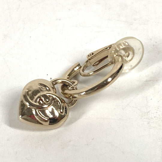 CHANEL Earring metal gold 22B CC COCO Mark Heart