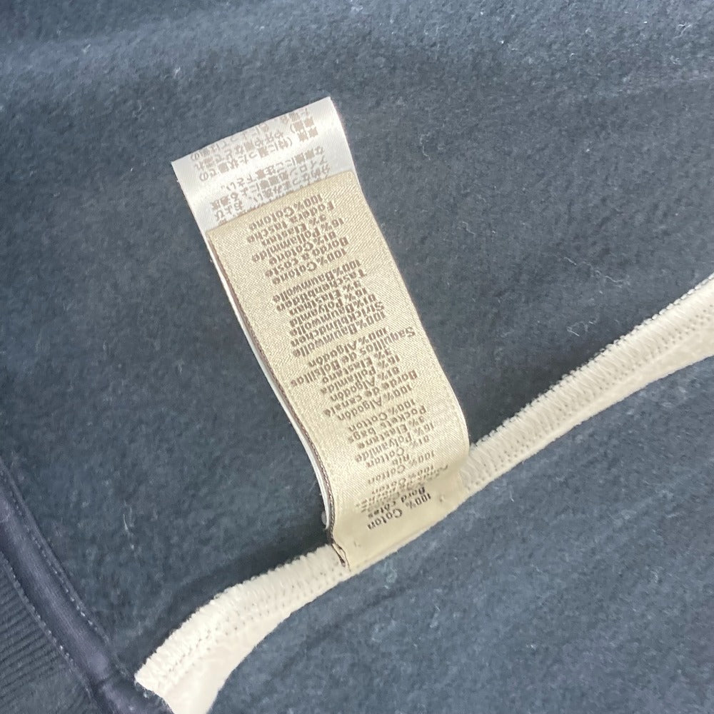 HERMES Jacket cotton gray Bicolor serie logo Teddy Blouson Stadium Jumper mens XXL Used Authentic