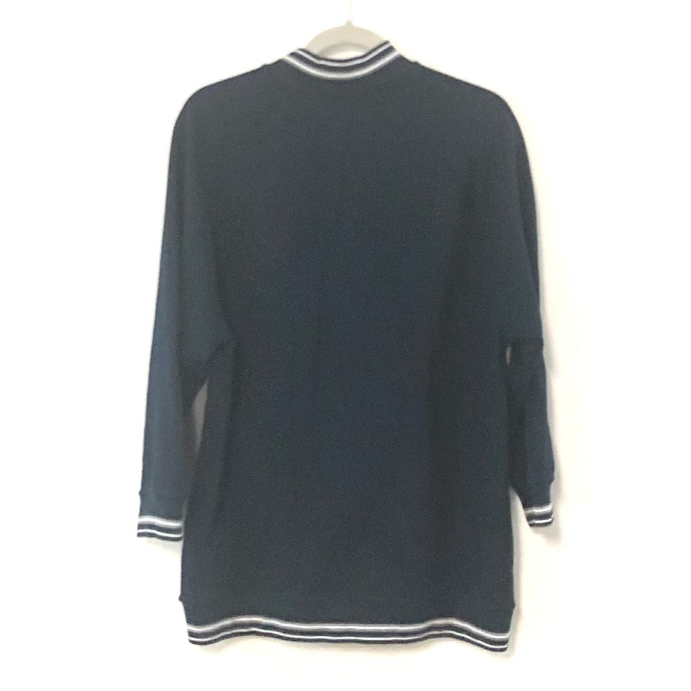 HERMES Jacket cotton gray Bicolor serie logo Teddy Blouson Stadium Jumper mens XXL Used Authentic