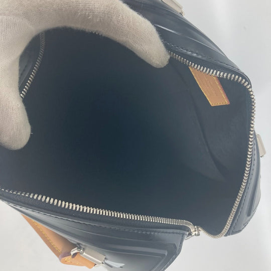 LOUIS VUITTON Handbag leather black Space Collection Speedy 25 mens Used Authentic