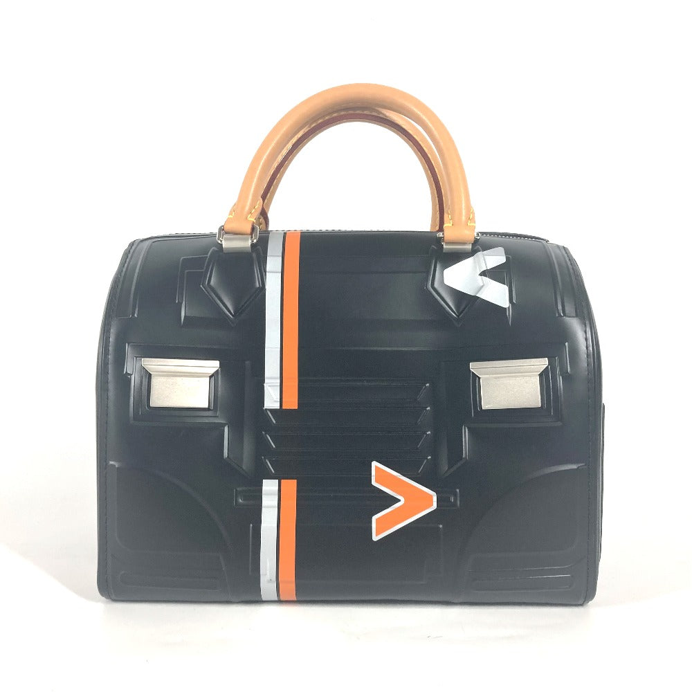 LOUIS VUITTON Handbag leather black Space Collection Speedy 25 mens Used Authentic