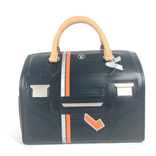 LOUIS VUITTON Handbag leather black Space Collection Speedy 25 mens Used Authentic