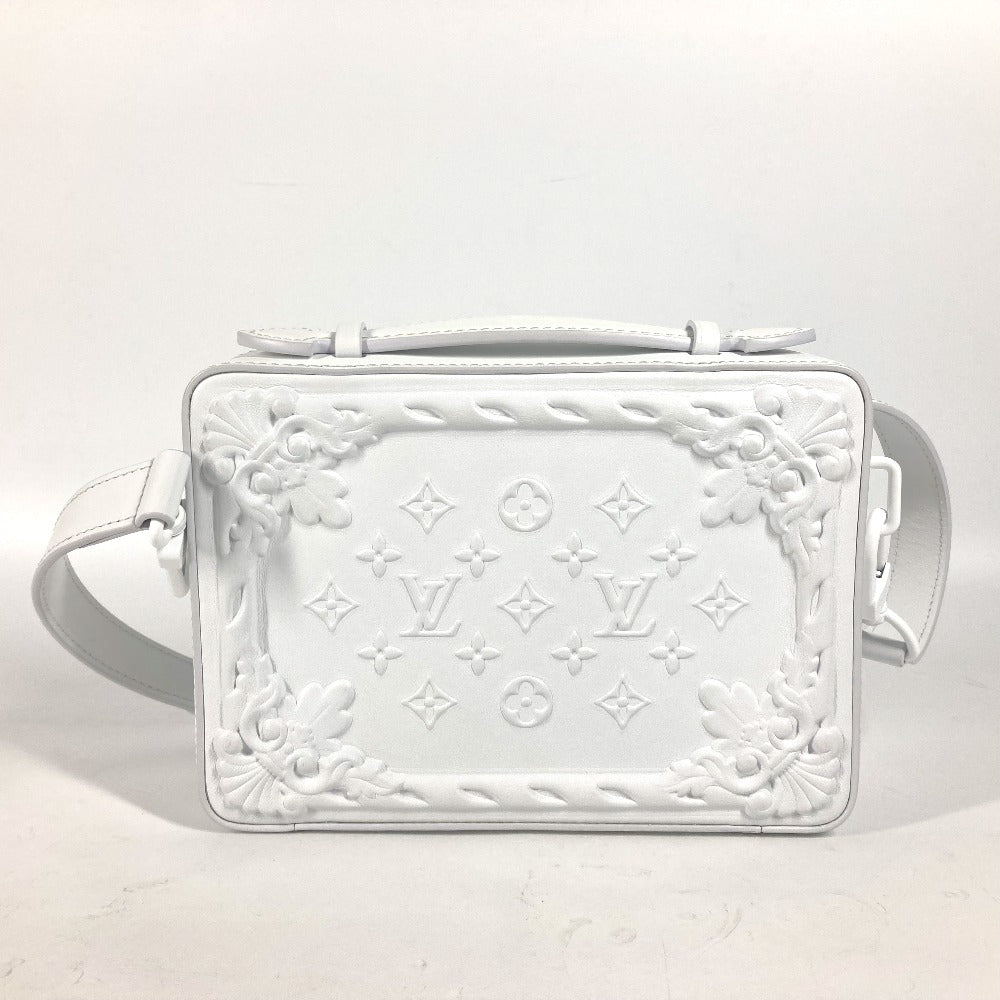 LOUIS VUITTON Shoulder Bag M21833 leather white LV Ornament Soft Trunk unisex(Unisex) Used Authentic
