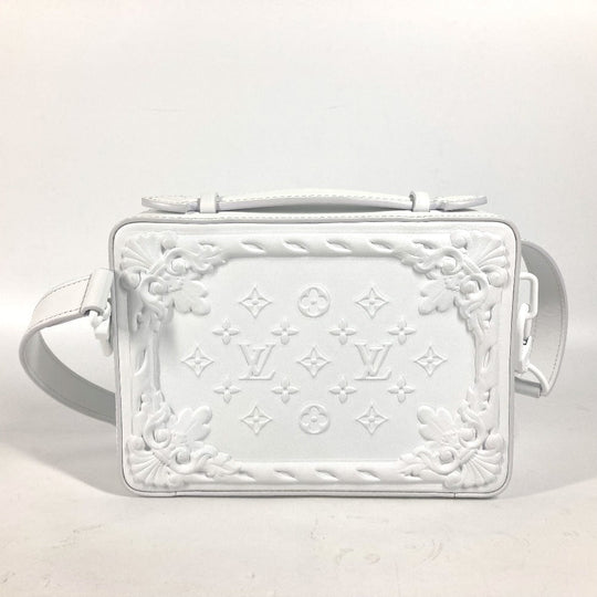 LOUIS VUITTON Shoulder Bag M21833 leather white LV Ornament Soft Trunk unisex(Unisex) Used Authentic