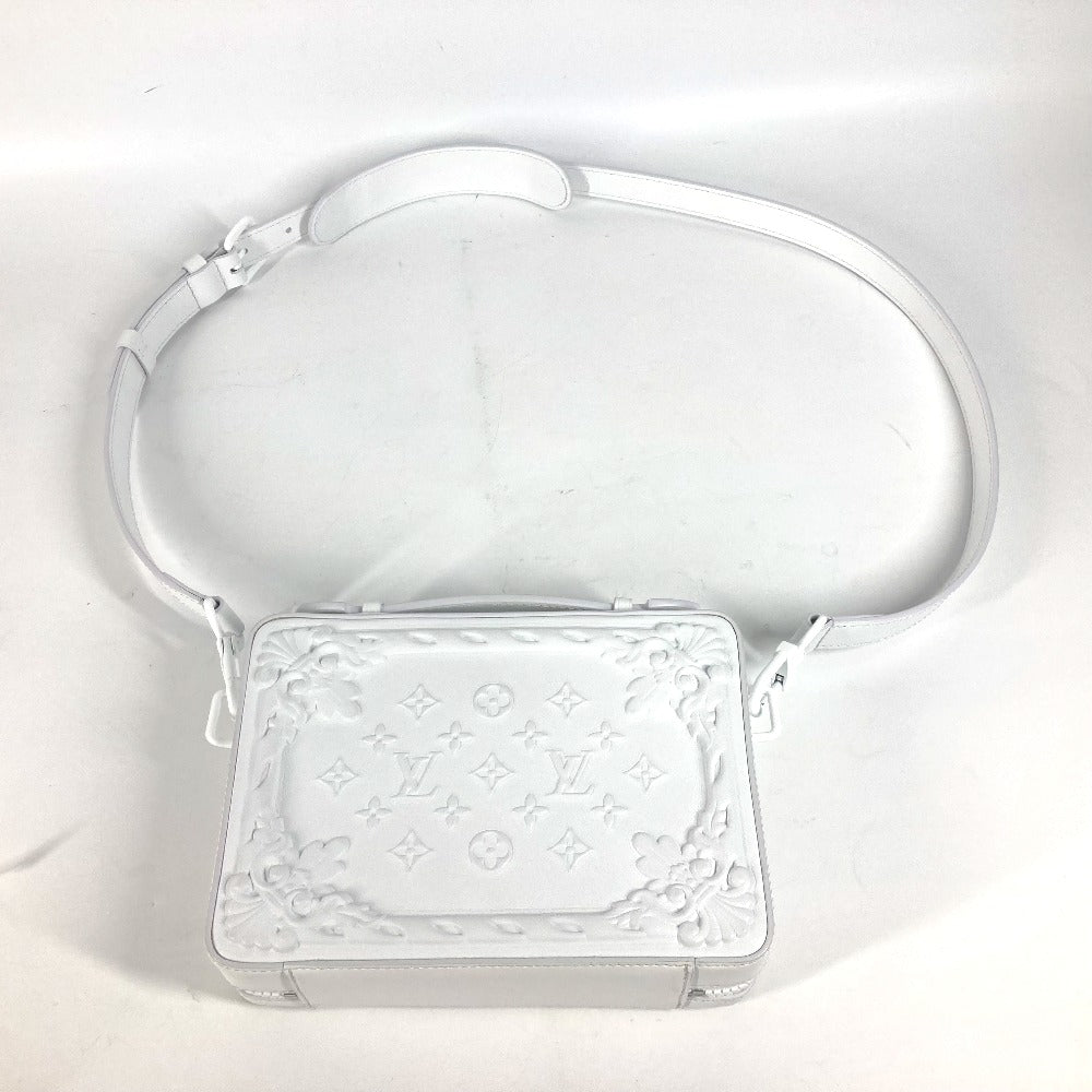 LOUIS VUITTON Shoulder Bag M21833 leather white LV Ornament Soft Trunk unisex(Unisex) Used Authentic