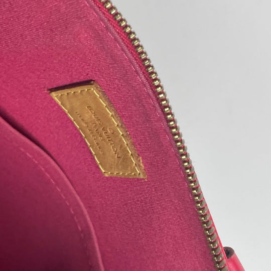 LOUIS VUITTON Handbag M93686 Patent leather pink Vernis Rose Stephen Spruce Alma MM Women Used Authentic