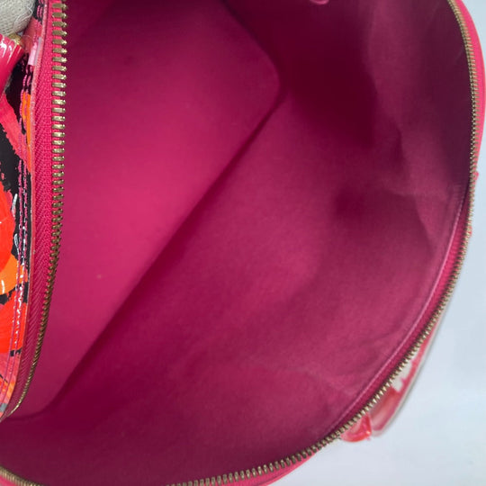 LOUIS VUITTON Handbag M93686 Patent leather pink Vernis Rose Stephen Spruce Alma MM Women Used Authentic
