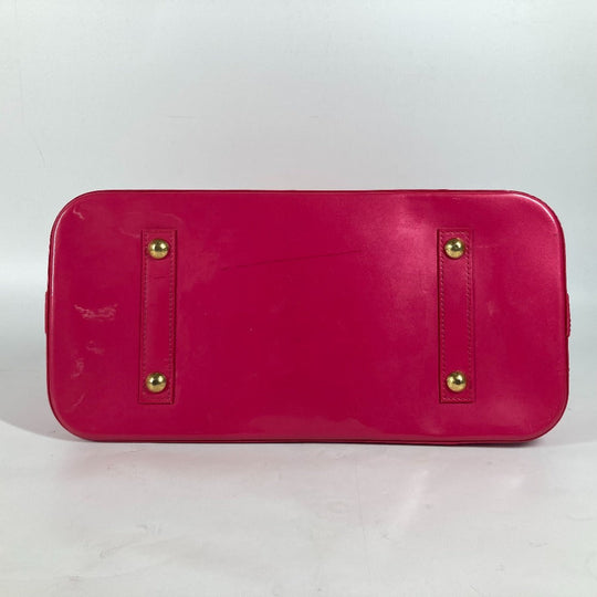 LOUIS VUITTON Handbag M93686 Patent leather pink Vernis Rose Stephen Spruce Alma MM Women Used Authentic