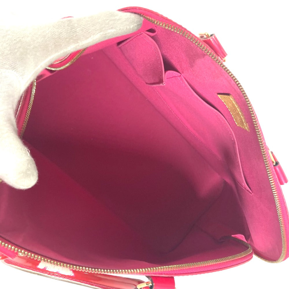 LOUIS VUITTON Handbag M93686 Patent leather pink Vernis Rose Stephen Spruce Alma MM Women Used Authentic