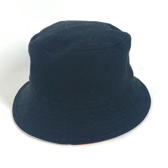 CHANEL hat cotton black CC COCO Mark 23A Reversible Bucket Hat Women Used Authentic