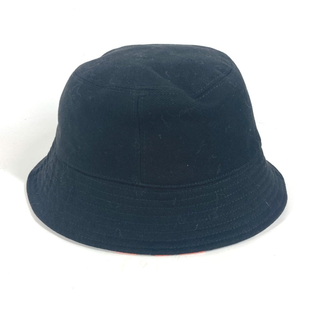 CHANEL hat cotton black CC COCO Mark 23A Reversible Bucket Hat Women Used Authentic