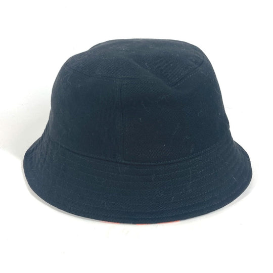 CHANEL hat cotton black CC COCO Mark 23A Reversible Bucket Hat Women Used Authentic