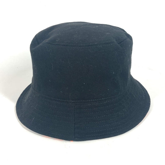 CHANEL hat cotton black CC COCO Mark 23A Reversible Bucket Hat Women Used Authentic