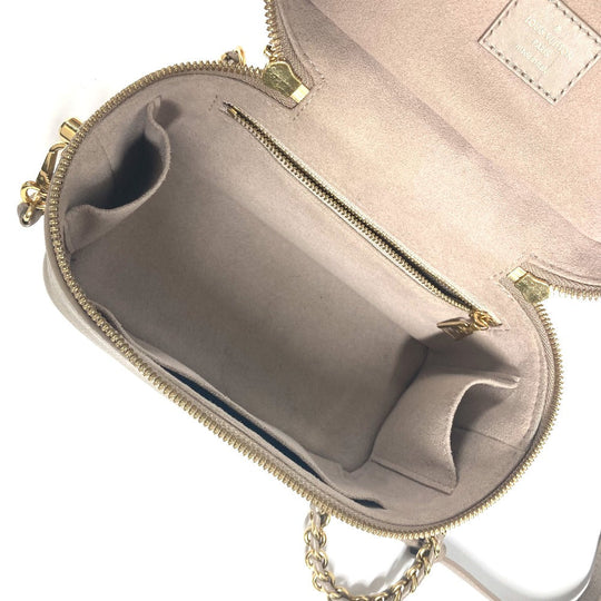 LOUIS VUITTON Handbag M45608 Monogram Ann Platt Leather beige Monogram Amprat Vanity PM Women Used Authentic