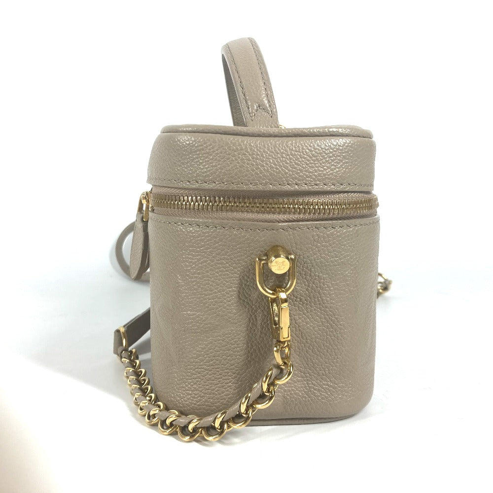 LOUIS VUITTON Handbag M45608 Monogram Ann Platt Leather beige Monogram Amprat Vanity PM Women Used Authentic