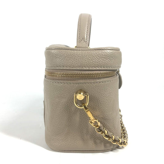 LOUIS VUITTON Handbag M45608 Monogram Ann Platt Leather beige Monogram Amprat Vanity PM Women Used Authentic