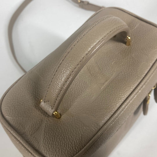 LOUIS VUITTON Handbag M45608 Monogram Ann Platt Leather beige Monogram Amprat Vanity PM Women Used Authentic