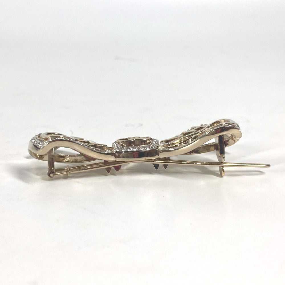 CHANEL Valletta metal gold B20B CC COCO Mark Rhinestone Ribbon Women Used Authentic