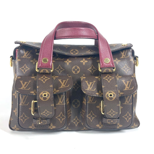 LOUIS VUITTON Handbag M43482 Monogram canvas, leather Brown Monogram Manhattan Women Used Authentic