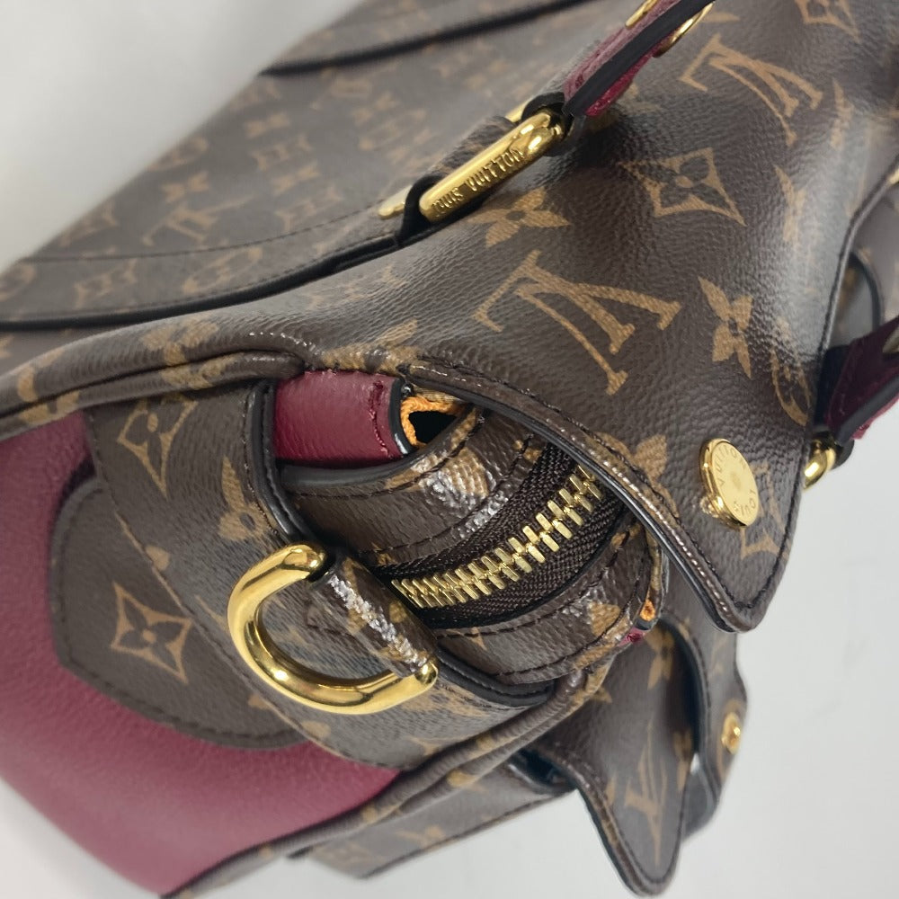 LOUIS VUITTON Handbag M43482 Monogram canvas, leather Brown Monogram Manhattan Women Used Authentic