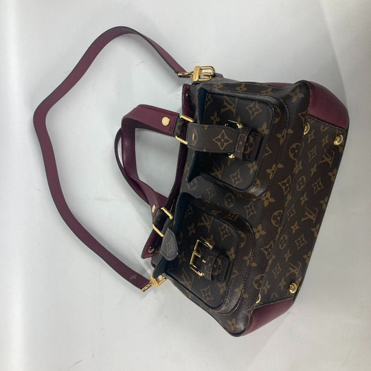 LOUIS VUITTON Handbag M43482 Monogram canvas, leather Brown Monogram Manhattan Women Used Authentic
