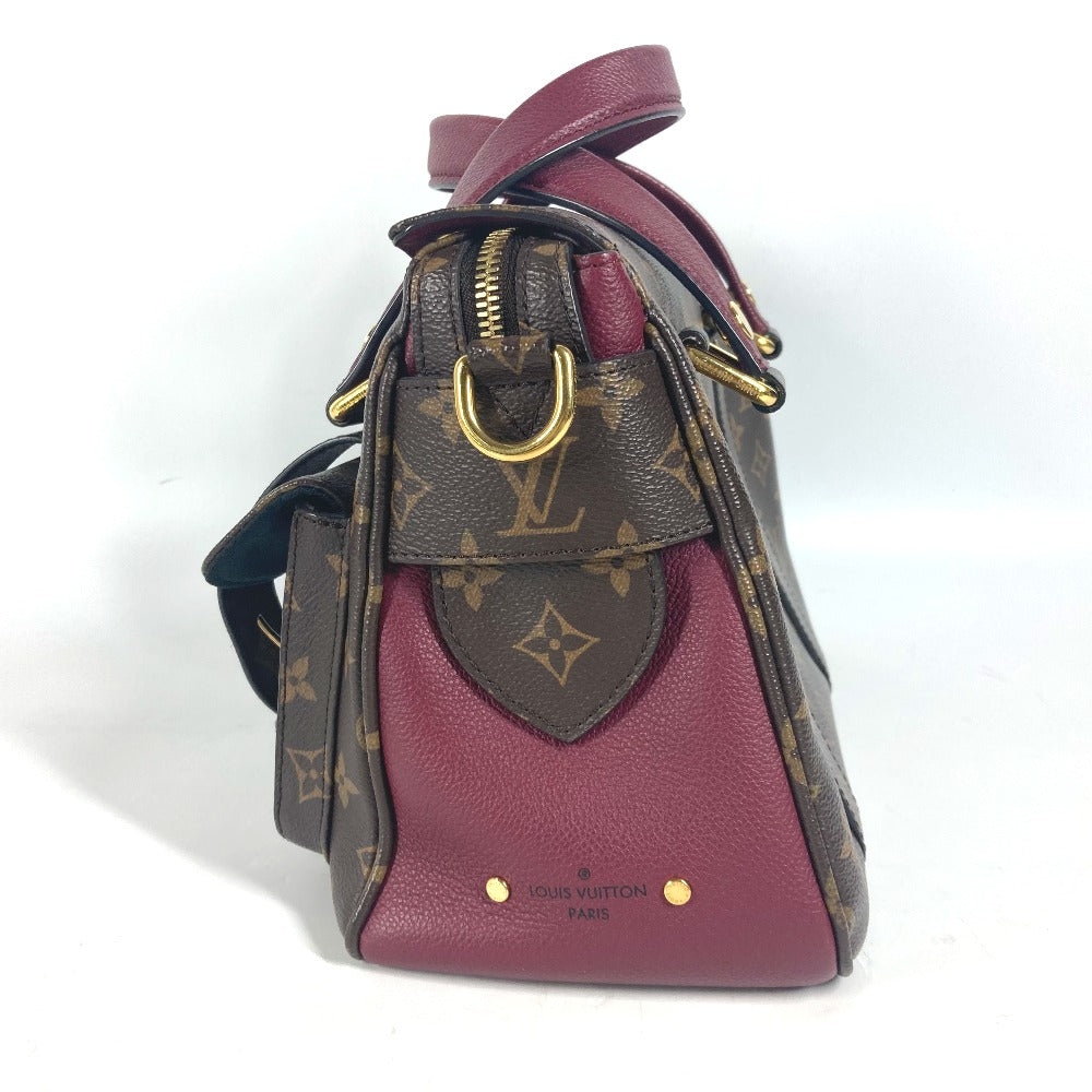 LOUIS VUITTON Handbag M43482 Monogram canvas, leather Brown Monogram Manhattan Women Used Authentic