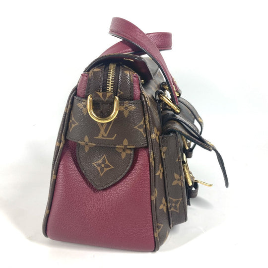 LOUIS VUITTON Handbag M43482 Monogram canvas, leather Brown Monogram Manhattan Women Used Authentic
