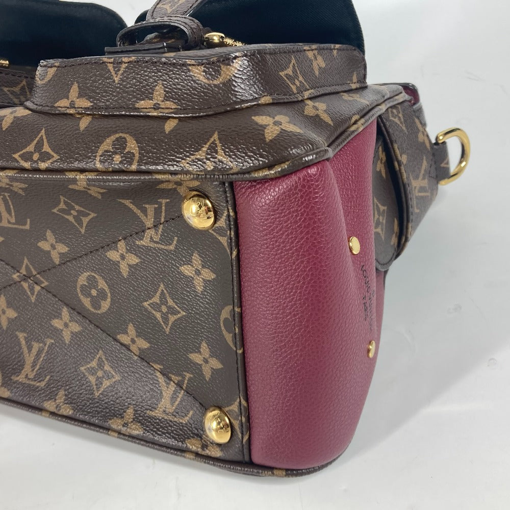 LOUIS VUITTON Handbag M43482 Monogram canvas, leather Brown Monogram Manhattan Women Used Authentic