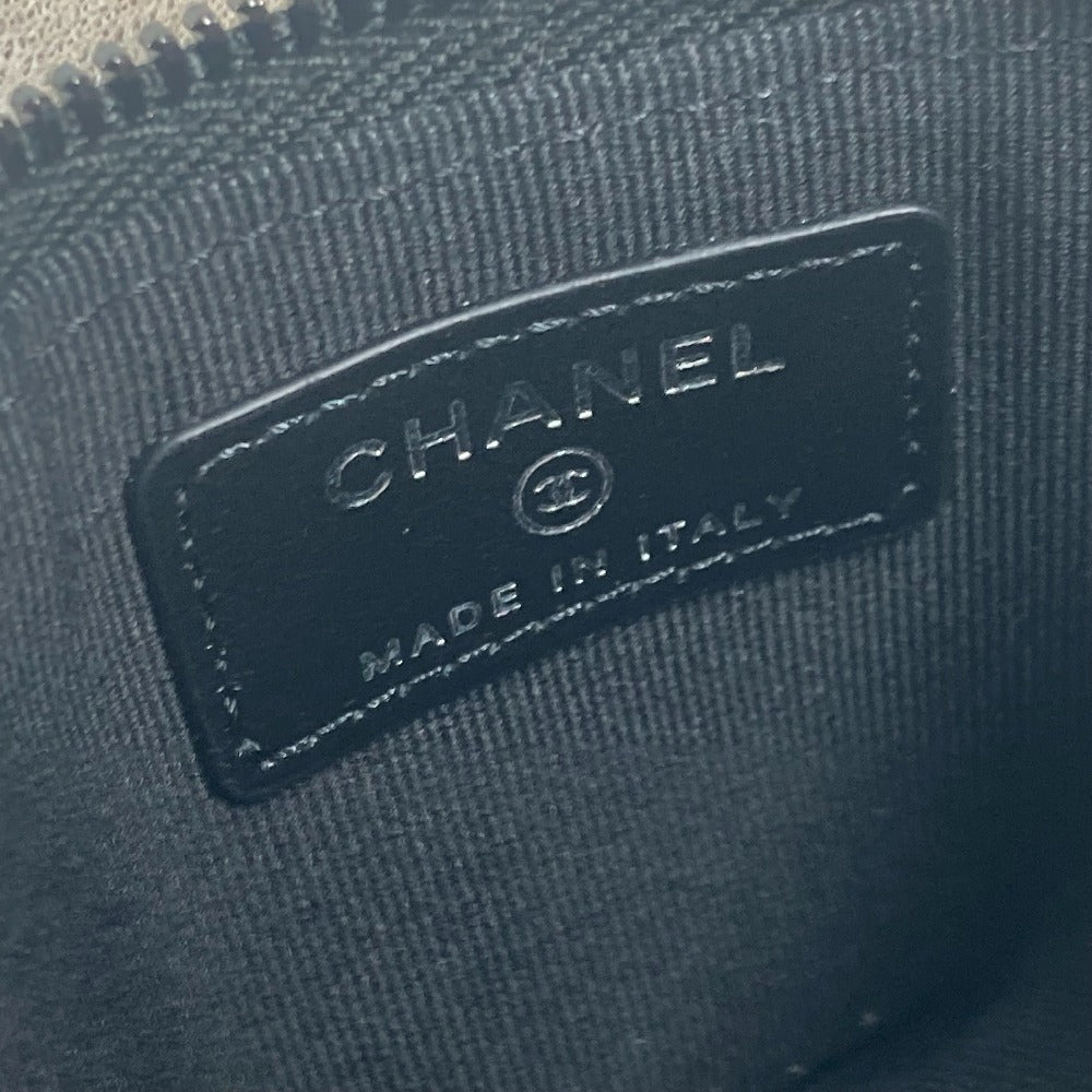 CHANEL Coin case AP3823 leather black CC COCO Mark Matelasse Classic Fragment Case Women Used Authentic