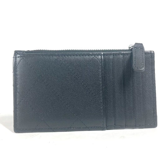CHANEL Coin case AP3823 leather black CC COCO Mark Matelasse Classic Fragment Case Women Used Authentic
