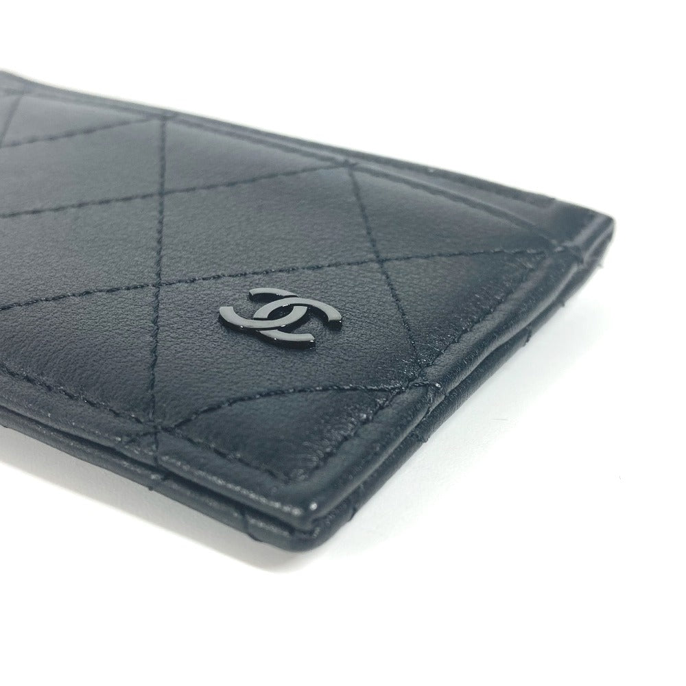 CHANEL Coin case AP3823 leather black CC COCO Mark Matelasse Classic Fragment Case Women Used Authentic