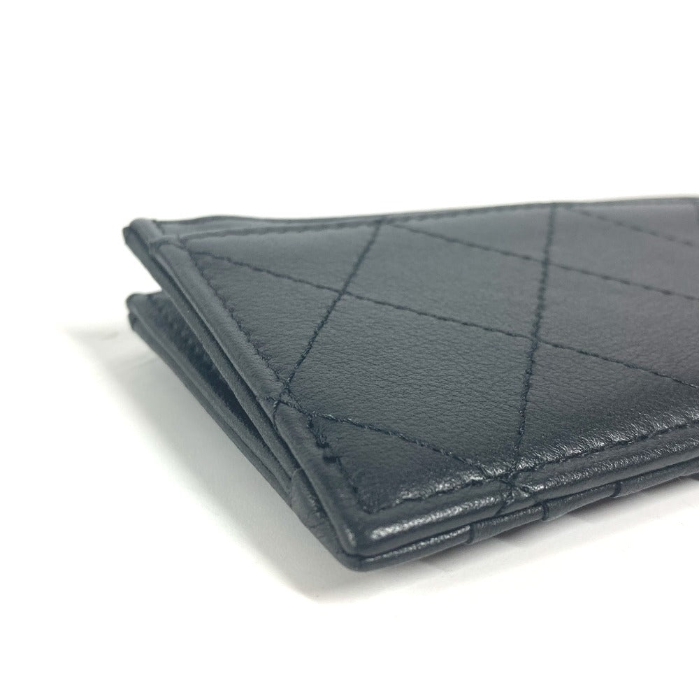 CHANEL Coin case AP3823 leather black CC COCO Mark Matelasse Classic Fragment Case Women Used Authentic