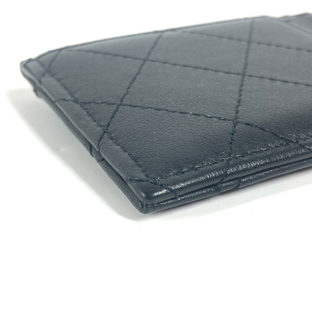 CHANEL Coin case AP3823 leather black CC COCO Mark Matelasse Classic Fragment Case Women Used Authentic