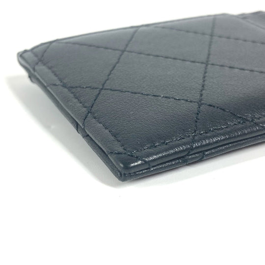 CHANEL Coin case AP3823 leather black CC COCO Mark Matelasse Classic Fragment Case Women Used Authentic