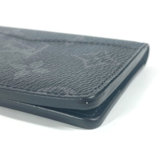 LOUIS VUITTON Card Case M61696 Monogram Eclipse Canvas black Monogram Eclipse Card Case Organizer de Poche unisex(Unisex) Used Authentic