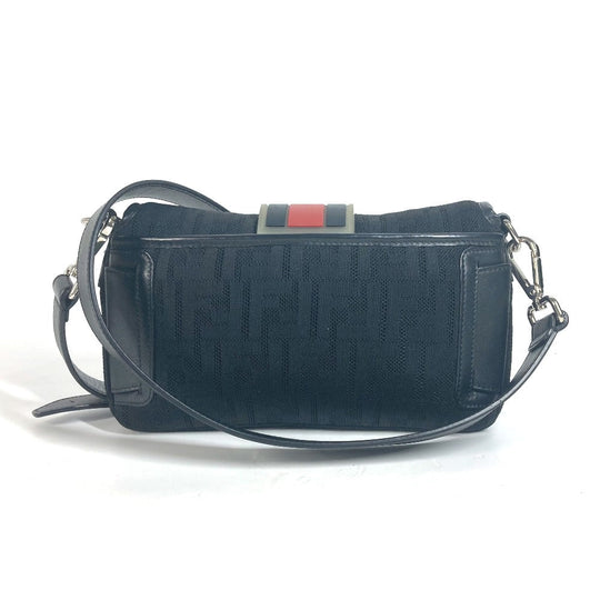 FENDI Shoulder Bag 7VA472 Mesh, Leather, Rubber black mesh Mamma Bucket mens Used Authentic