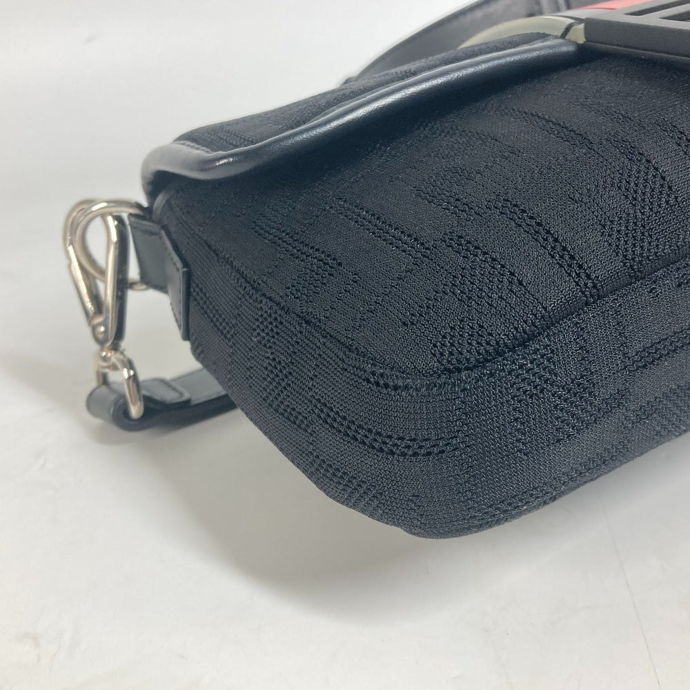 FENDI Shoulder Bag 7VA472 Mesh, Leather, Rubber black mesh Mamma Bucket mens Used Authentic