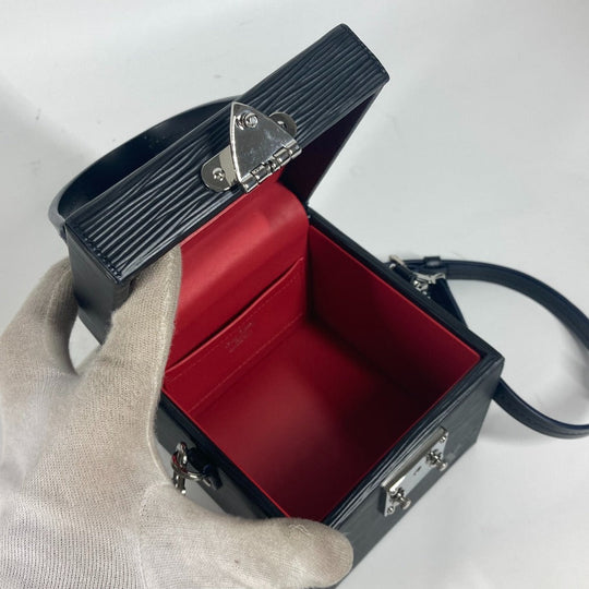 LOUIS VUITTON Handbag M52703 Epi Leather black Epi with mirror Breaker Box BOX Women Used Authentic