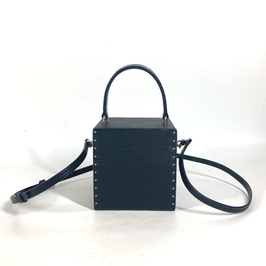 LOUIS VUITTON Handbag M52703 Epi Leather black Epi with mirror Breaker Box BOX Women Used Authentic