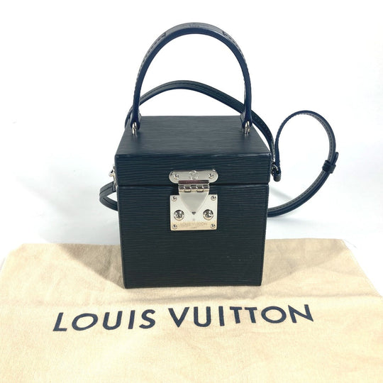 LOUIS VUITTON Handbag M52703 Epi Leather black Epi with mirror Breaker Box BOX Women Used Authentic
