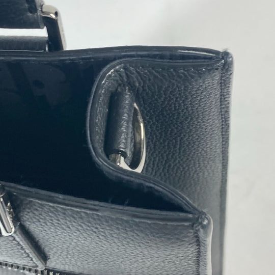 Dior Handbag leather black Tote Bag Vertical Bag Safari logo Women Used Authentic