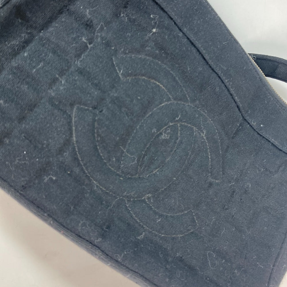 CHANEL Shoulder Bag Jersey black quilting logo chocolate bar CC COCO Mark Women Used Authentic