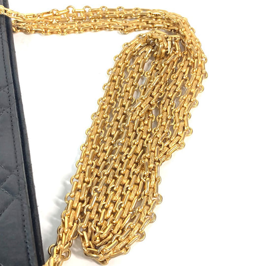 CHANEL Shoulder Bag lambskin black CC COCO Mark WChain Bag Quilted Matelasse Women Used Authentic