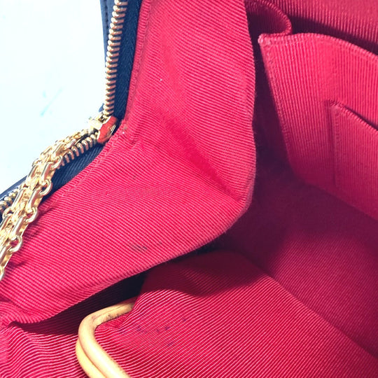 CHANEL Shoulder Bag lambskin black CC COCO Mark WChain Bag Quilted Matelasse Women Used Authentic