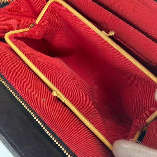 CHANEL Shoulder Bag lambskin black CC COCO Mark WChain Bag Quilted Matelasse Women Used Authentic