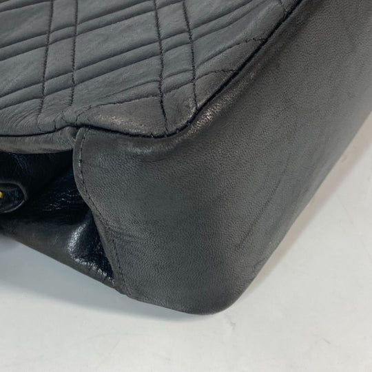 CHANEL Shoulder Bag lambskin black CC COCO Mark WChain Bag Quilted Matelasse Women Used Authentic