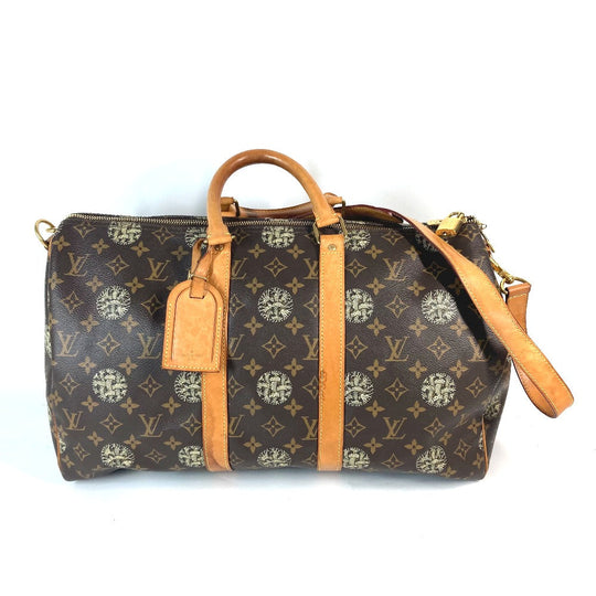 LOUIS VUITTON Boston Duffel bag Monogram canvas Brown Monogram Christopher Nemeth collaboration Keepall bandouliere45 mens Used Authentic