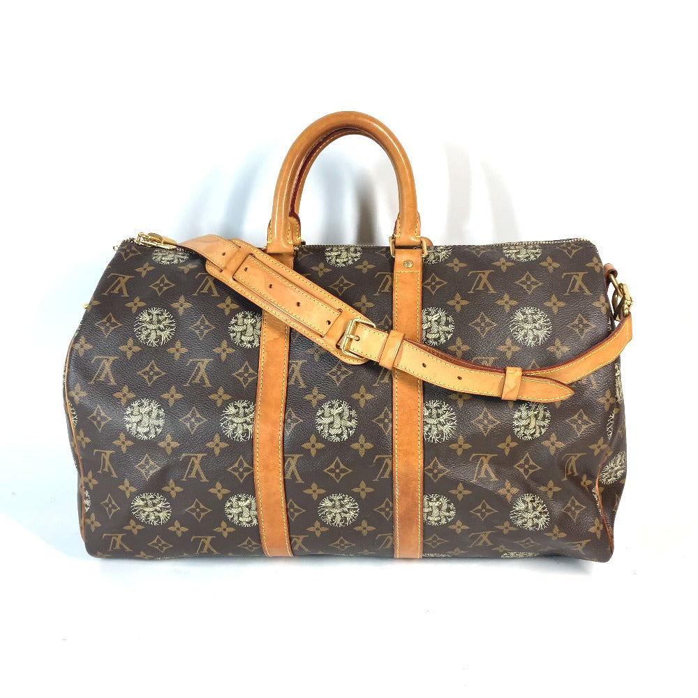 LOUIS VUITTON Boston Duffel bag Monogram canvas Brown Monogram Christopher Nemeth collaboration Keepall bandouliere45 mens Used Authentic
