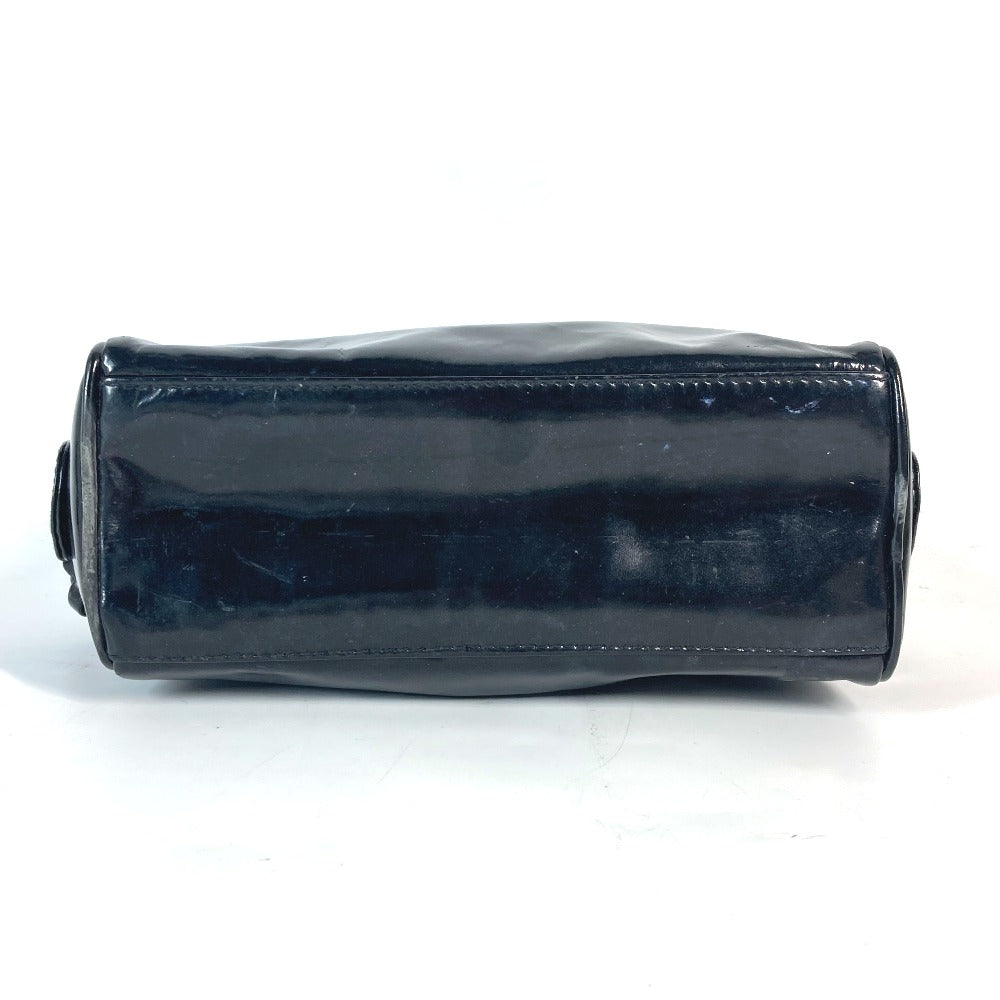 CHANEL Cosmetics Pouch enamel black Cosmetic porch CC COCO Mark Women Used Authentic