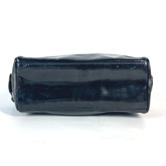 CHANEL Cosmetics Pouch enamel black Cosmetic porch CC COCO Mark Women Used Authentic